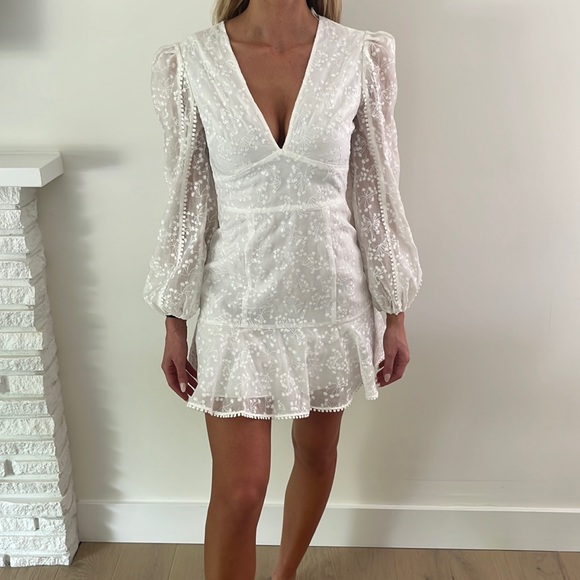 Long Sleeve White Keepsake Dress - Picture 1 of 2